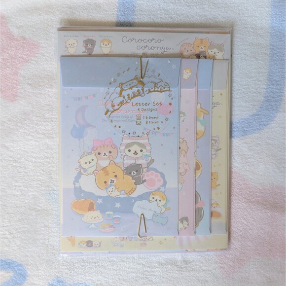 San-X Corocoro Coronya Sleepover Letter Set - Picture 1 of 2